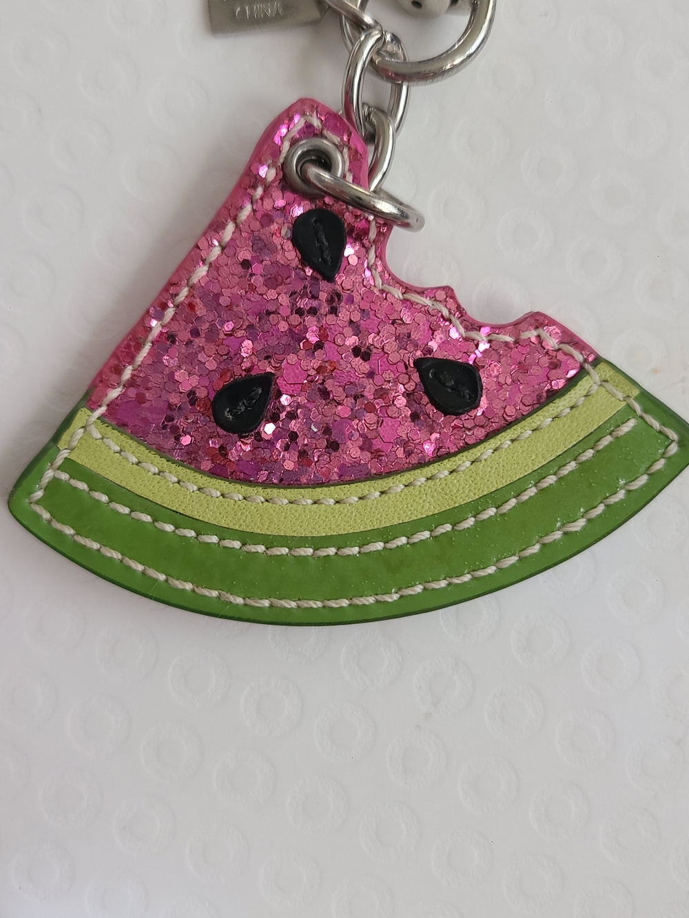 Rare Vintage Coach Watermelon Keychain - Pink And Gre… - Gem